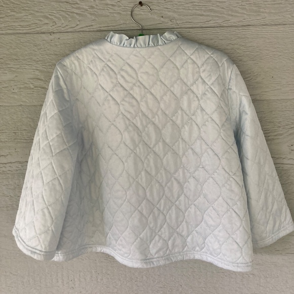 Vintage ice baby blue bed jacket - Picture 2 of 4